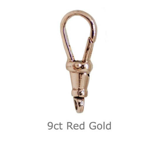 9CT RED GOLD SWIVEL ALBERT CLASP | MOVEABLE LOOP 20.00mm